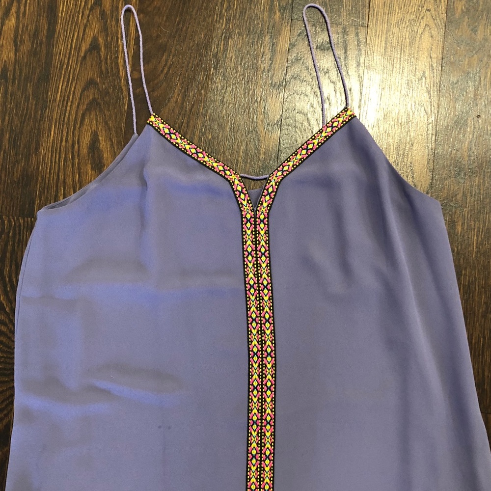 Naked Zebra Embroidered Aztec Print Top
